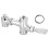 Brass A2 Pedal Flush Valve with Retractable Function, Silver 2