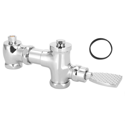 Brass A2 Pedal Flush Valve with Retractable Function, Silver 1
