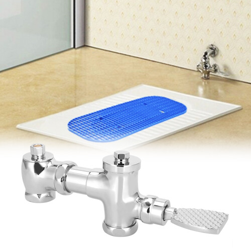 Brass A2 Pedal Flush Valve with Retractable Function, Silver
