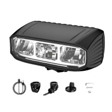 LED Bike Light Bar Rechargeable Universal Bike Headlight for Mountain/Road Bicycle Black