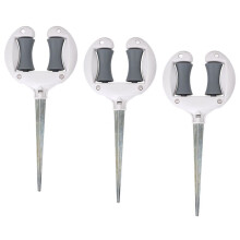 3PCS Garden Hose Guide Nails Top Roller Soft Water Pipe Positioning Pointed Lawn Hose Guide Spike Holder