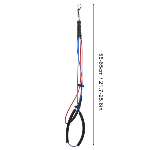 Adjustable Dog Cat Grooming Loop with Double Noose 45-65cm Black 2