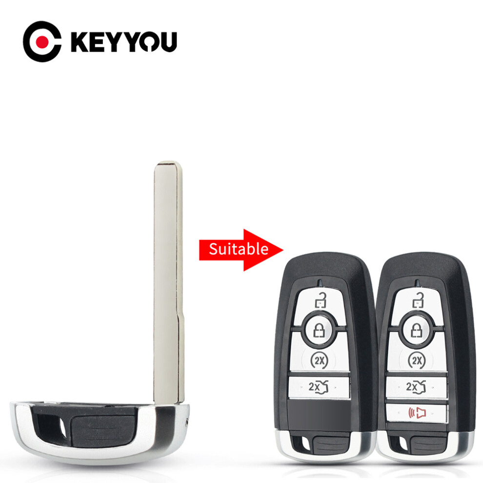 5Pcs For Ford Mondeo Ecoboost 2017 2018 Auto Remote Small Car Key Insert Emergency Uncut Key Blade Replacement 6935161648157
