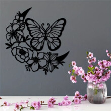 Butterfly Flower Wall Hanging - Perfect for Home Decor Birthday Parties and Holidays Hanging Wall Art Home Decor