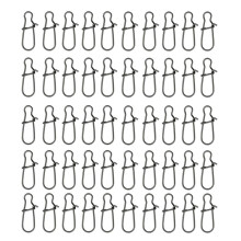 100PCS Black Strengthen Quick Snap Hook Connection Ring for Lure Fishing Accessories 10 for Hard Baits or Soft Baits