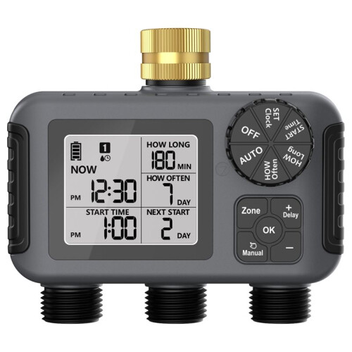 3-Outlet Automatic Water Timer Garden Irrigation Watering System Digital Garden Sprinkler Programmer Tools 1