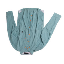 Camicia da uomo verde a manica lunga in cotone XL con ricamo, con bottoni