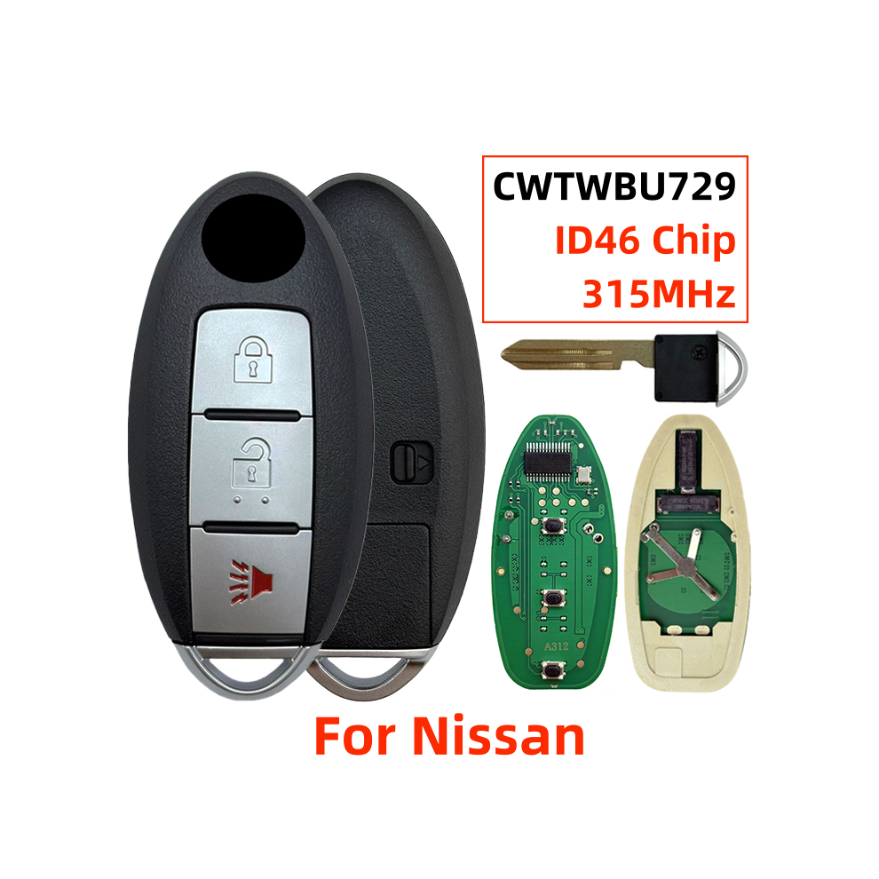 Cwtwbu729 3Btn Keyless Smart Fob 315Mhz Id46 Chip For Nissan Rogue Xtrail Altima Tiida Teana Maxima Pathfinder Armada Versa Juke 6935161655407