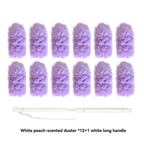 White Peach Scent Electrostatic Duster Electrostatic Adsorption Multi-Function Dust Duster Household Cleaning C 1
