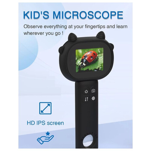 Microscope for Kids  Pocket Handheld Microscope for Toddlers-Educational Science Kit Toys with 2.4in IPS Screen 2