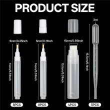 20 Stuks Navulbare Acrylverfmarkers, Lege Navulbare Pen 3 mm 6 mm 15 mm, Lege Graffiti Witte Navulbare Verfpen