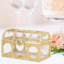 12pcs Gold Wedding Favor Sugar Chocolate Boxes 9x5.5cm