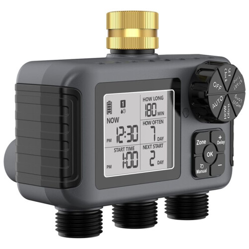 3-Outlet Automatic Water Timer Garden Irrigation Watering System Digital Garden Sprinkler Programmer Tools 2