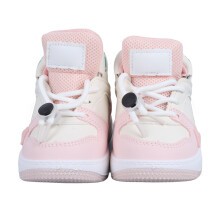 Chaussures de sport pour enfants rose montantes à lacets, semelle en caoutchouc, taille 25