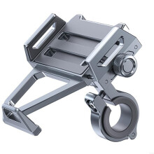 360 Degree Rotating Motorcycle Phone Holder Motorbike Handlebar Mount Quick Installation Stand Deep Space Grey