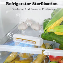 Rechargeable Fridge Deodorizer, 4-in-1 Odor Eliminator & Air Purifier,Long-Lasting Freshness,Compact & Eco-Friendly