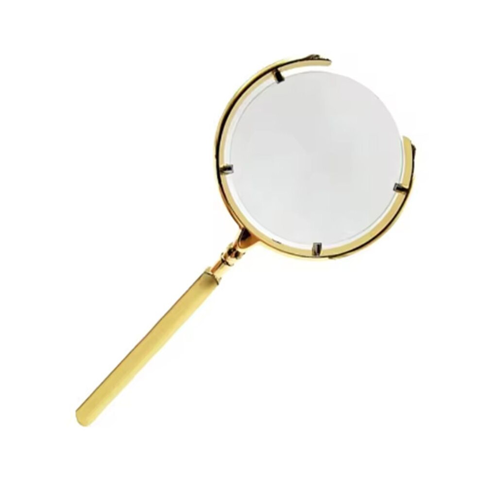 Glass 6X Lens Opening Metal Frame Loupe for Inspection Jewelry Stamp Reading Magnifier