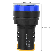 Energieeffiziente blaue LED-Anzeige 10 Stück φ22mm 24V Halbleiterleistung AD16-22d