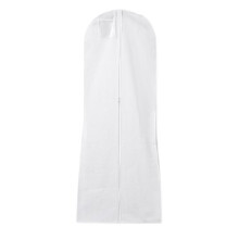 Long Wedding Dress Bag Cover Evening Dress Dust Cover Bridal Garment Storage Bag Nonwoven Wedding Dress Dust Cover White