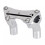 Guiador Retrátil Alto Cromado de 4 Polegadas com Braçadeira Superior para Guidão de Alumínio CNC de 4 Polegadas para  Tour Glide Dyna Road King 8