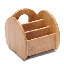 Soffbord FjäRrkontroll HåLlare Samling Kosmetika Kvitto Inkludering Organizer FöRvaring Bambu TräLåDa Rack,S