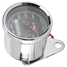 Universales Aluminium-LED-Digital-Motorrad-Formel- Tachometer 12V Schwarz Silber