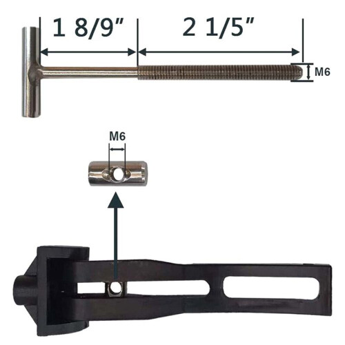 PièCes de Rechange Universelles pour Kit de Fixation de Couverture de Cargaison de Camionnette Rigide à Trois Volets 1