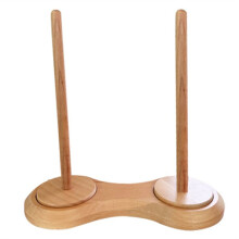 Soporte de Madeja de Hilo de Madera Doble para Ganchillo, Soporte de Hilo para Hilo de Tejer, Dispensador de Husillo, Herramienta de Ganchillo