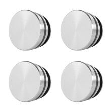 Universelle Aluminiumlegierung Zigarettenanzünder-Abdeckkappen, wasserdicht, 4 Stück, Silber