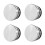 Cigarette Lighter Cap 4Pcs 2.7x2.3x1.7cm Silver 6
