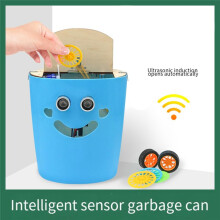 Electronic Induction Trash Can DIY Wooden Trash Can Kits for Intellectual Development Parent-Child Activities