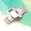 Silver 304L Stainless Steel Non-Automatic Elastic Belt Buckle 10