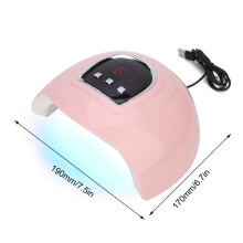 54W USB UV LED Nail Dryer, Pink, 18 Chips, 190x170mm