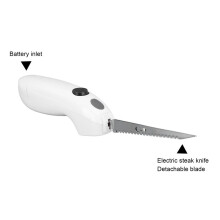 Electric Steak Knife Stainless Steel Cordless Electric Fillet Knife Portable Steak Knife for Home Restaurant Picnic