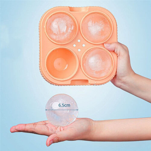 Ice  Maker Large 6.5cm  Round Sphere High Balls Ice Shape -Mold Tray for Whiskey Cocktail Bar Tools,White 1