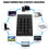 Wireless Nummernblock 22 Tasten 2,4G USB tragbar 6