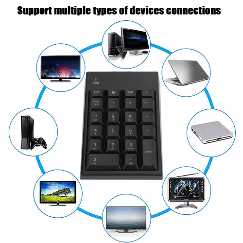 Wireless Nummernblock 22 Tasten 2,4G USB tragbar