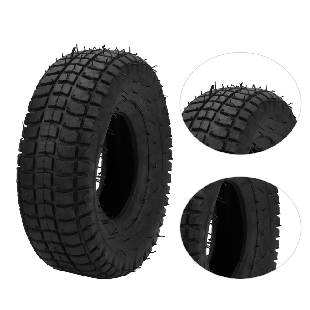 Electric Scooter 9X3.50-4 Rubber Inner & Outer Tyre Sturdy Tire Accessory Black 7661392323806