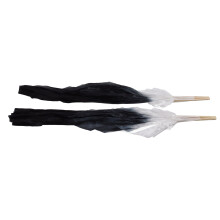 1 Pair Long Dance Fan 1.5m Gray & Black Cloth
