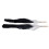 1 Pair Long Dance Fan 1.5m Gray & Black - Cloth 1