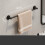 Bathroom Wall Towel Rack Black 8