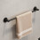 Bathroom Wall Towel Rack Black 7