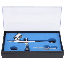 Gemakkelijk schoon te maken, olievrij, stil, airbrush make-up spraypistool met roestvrijstalen naald. Uitzonderlijke verneveling, nauwkeurige