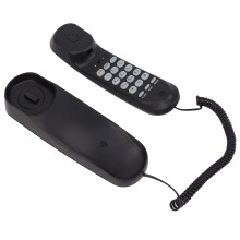 Multifunctional Black Corded Phone with Clear Sound, Adjustable Volume
