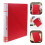 Porte-Documents Plastique Rouge Grand Volume Poche Transparente 6