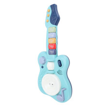 Elektrisches Kinder-Gitarrenspielzeug, Blau, ABS, Benötigt 3xAA Batterien