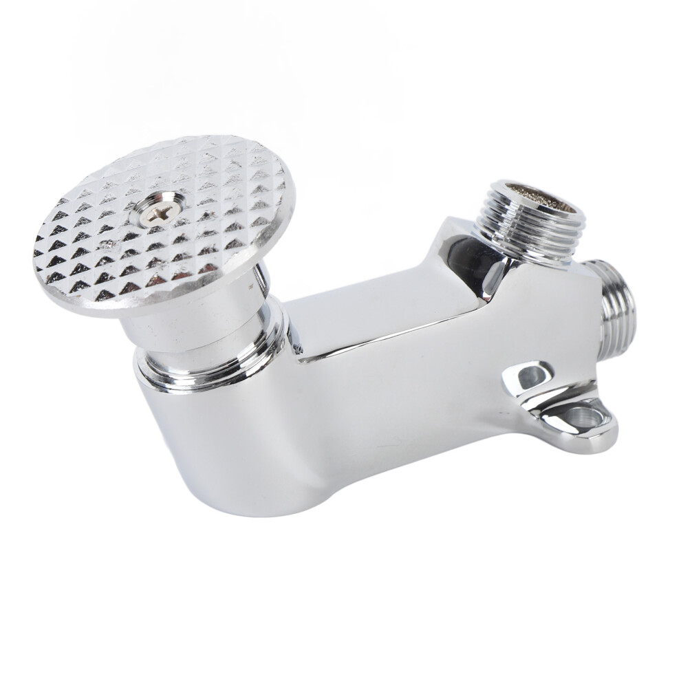 Bathroom Basin Touchless Foot Pedal Valve Round Water Tap For Faucet Use 9411388289870