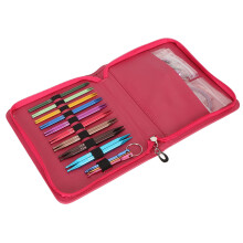 9 Pairs Aluminum Circular Knitting Needles Set with Ergonomic Handles