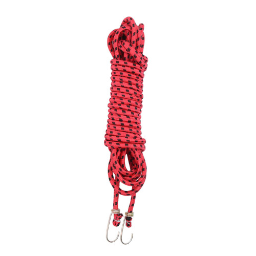 D008 Corde élastique rouge robuste avec crochet de 10 m