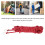 D008 Corde élastique rouge robuste avec crochet de 10 m 6